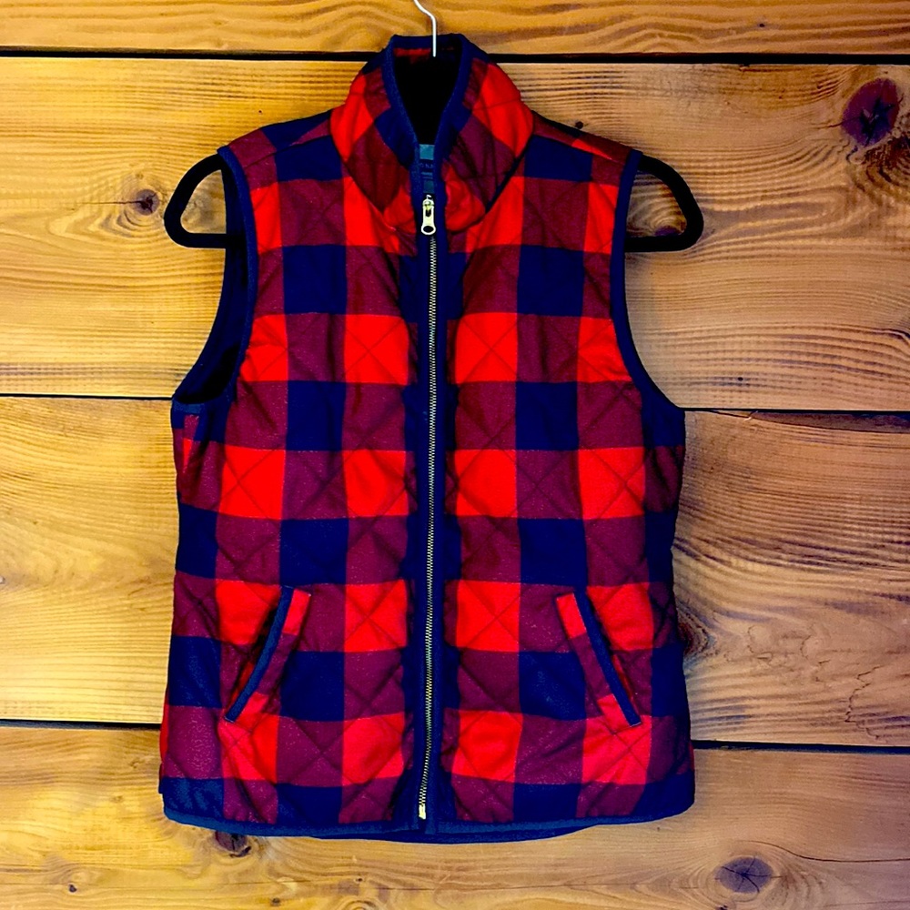 Buffalo plaid vest